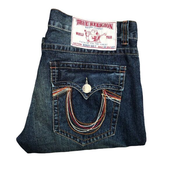 True Religion Jeans Size 40 BOBBY BIG T Blue - Picture 5 of 8